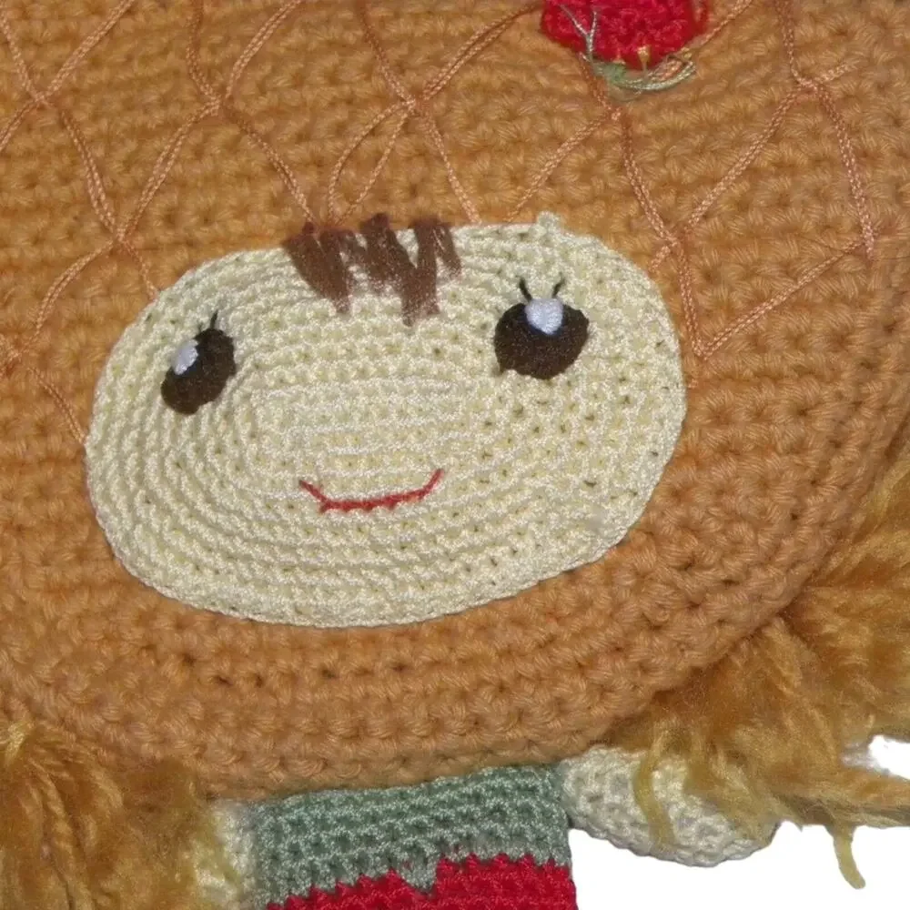 Crochet Cute Girl Change Purse Doll with Crown